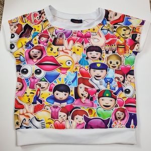 Tmani Emoji Junior Kids Short Sleeve Tshirt